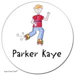 Sugar Cookie Gift Stickers - Skater Dude